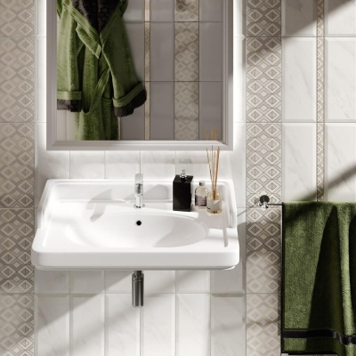 Раковина POMPEI подвесная/мебельная 80, белая глянцевая Раковина POMPEI подвесная/мебельная 80, белая глянцевая