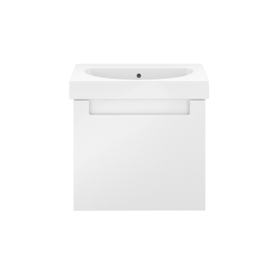 Тумба BUONGIORNO PLUS подвесная с ящиками 60, белая глянцевая-дуб Кантри