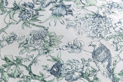 Обои виниловые Азулежу мотив, светло-голубой