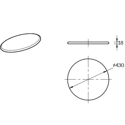 Круглая полка CONO встраиваемая 43,1, белая глянцевая Круглая полка CONO встраиваемая 43,1, белая глянцевая