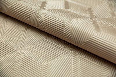 Обои виниловые Геометрия мотив, бежевый, золотой