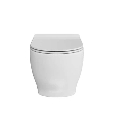 Комплект с подвесным унитазом Modula и кнопкой управления хром-глянец (круглая)