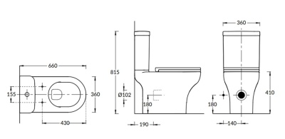 Унитаз BUONGIORNO напольный безободковый, белый глянцевый
