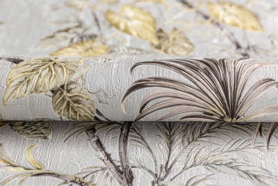 Обои виниловые Оранжерея мотив, серый