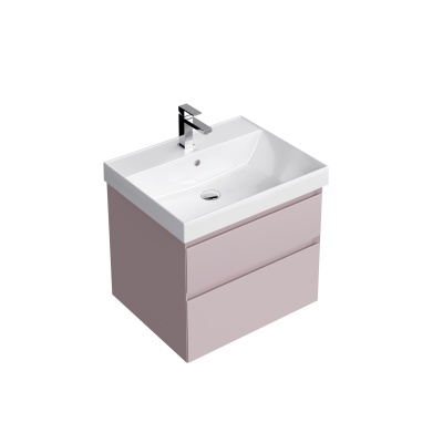 Тумба CUBO подвесная с ящиками 60, мальва матовая Тумба CUBO подвесная с ящиками 60, мальва матовая