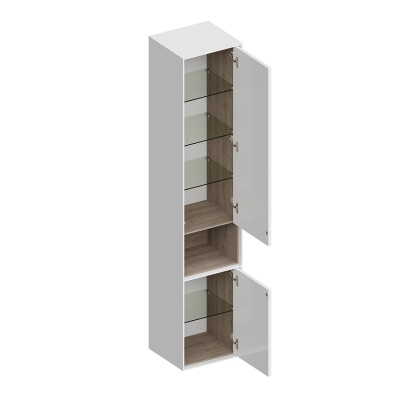 Пенал PLAZA Modern подвесной 170, белый глянцевый