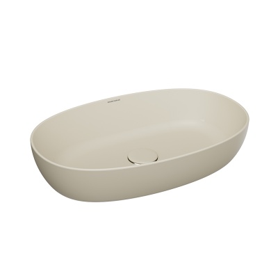 Раковина PLAZA накладная 60, песочный матовый