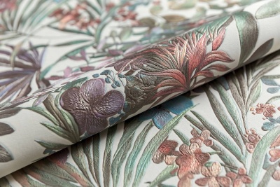 Обои виниловые Джангл мотив, светлый цветной Обои виниловые Джангл мотив, светлый цветной