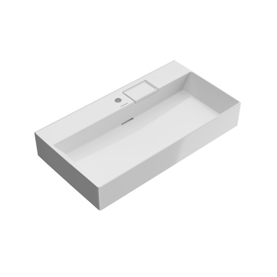 Раковина LOGICA мебельная\подвесная с одним отверстием 90, белая глянцевая