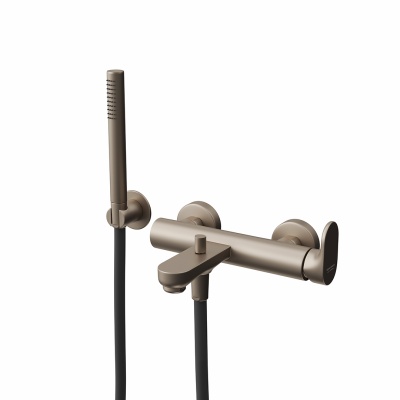 Ручной душ OLE с держателем для лейки и шлангом без выхода для подачи воды, золотой атласный Ручной душ OLE с держателем для лейки и шлангом без выхода для подачи воды, золотой атласный