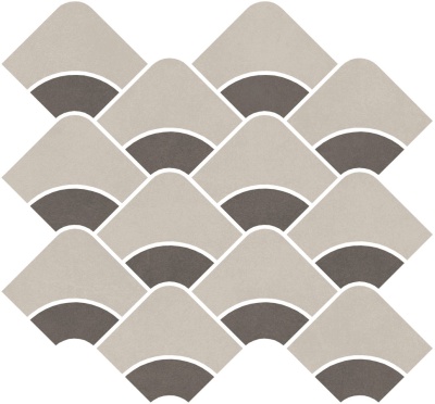 Декор Таделакт наборный серый светлый, коричневый матовый обрезной 30x28x0,9