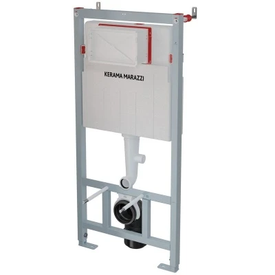 Комплект с подвесным унитазом Plaza Modern и кнопкой управления хром-глянец (круглая)