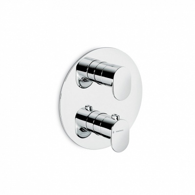 Встраиваемый термостатический смеситель для душа OLE с регулировкой температуры, хром