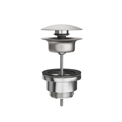 Донный клапан для раковины, титановый атласный