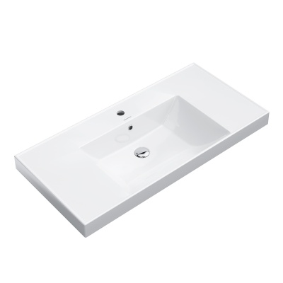 Раковина CUBO подвесная\мебельная 100, белая глянцевая Раковина CUBO подвесная\мебельная 100, белая глянцевая