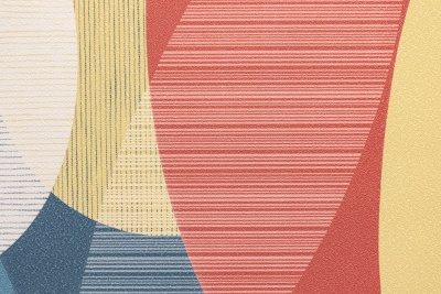 Обои виниловые на флизелиновой основе Шафран мотив, разноцветный синий