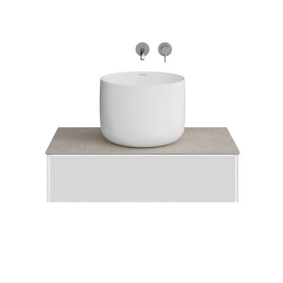 Тумба MAGICA подвесная 90, 1 ящик, утренний серый матовый                      