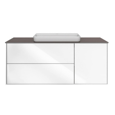 Тумба PLAZA Modern подвесная с ящиками 120, белая