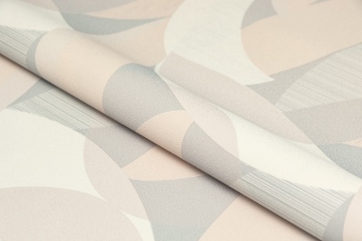 Обои виниловые на флизелиновой основе Шафран мотив, бежевый серый, листья Обои виниловые на флизелиновой основе Шафран мотив, бежевый серый, листья