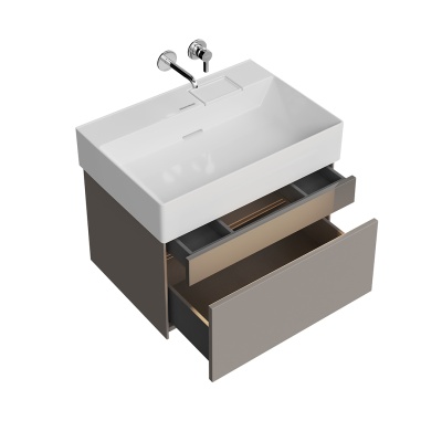 Тумба LOGICA подвесная 2 ящика 70 см, песчаный Тумба LOGICA подвесная 2 ящика 70 см, песчаный