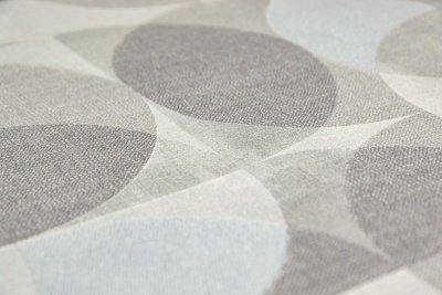 Обои виниловые на флизелиновой основе Шафран мотив, серый, круги Обои виниловые на флизелиновой основе Шафран мотив, серый, круги