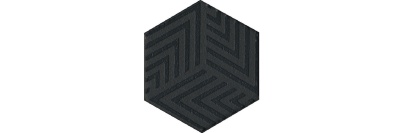 Декор Агуста черный 6x5,2x0,69