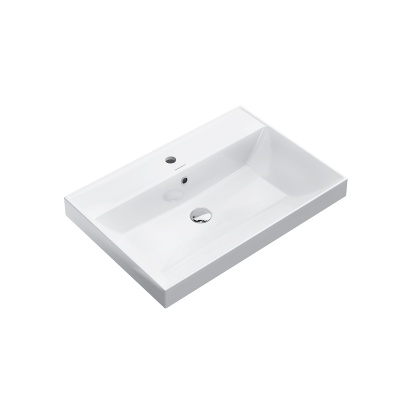 Раковина CUBO подвесная/мебельная 70, белая глянцевая Раковина CUBO подвесная/мебельная 70, белая глянцевая