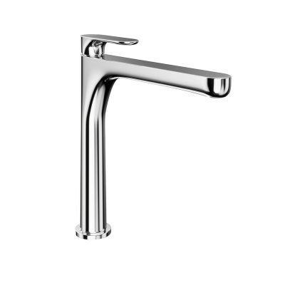 Смеситель для раковины OLE однорычажный высокий без донного клапана, хром глянец