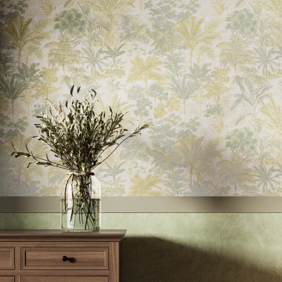 Обои виниловые Оазис мотив, зелёный