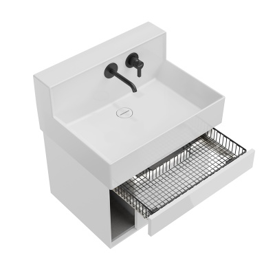 Тумба LOGICA M подвесная 2 выдвижных ящика 65, белоснежный Тумба LOGICA M подвесная 2 выдвижных ящика 65, белоснежный