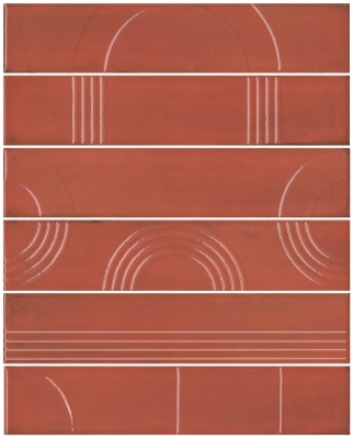 Панно Мажорель красный глянцевый (из 6 частей 6х28,5) 36x28,5x1 Панно Мажорель красный глянцевый (из 6 частей 6х28,5) 36x28,5x1