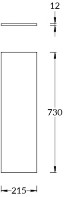 Боковина универсальная для двух модулей CARAVAN, сливочная матовая