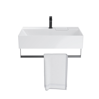 Раковина LOGICA мебельная\подвесная с одним отверстием 70, белая глянцевая Раковина LOGICA мебельная\подвесная с одним отверстием 70, белая глянцевая