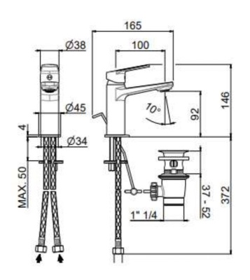 Комплект для ванной комнаты NOTA со смесителем для ванны, душевой стойкой и смесителем для раковины, хром Комплект для ванной комнаты NOTA со смесителем для ванны, душевой стойкой и смесителем для раковины, хром
